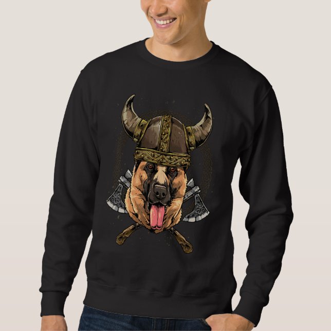 Moletom Viking German Shepherd Renaissance Norse Pagan Val (Frente)