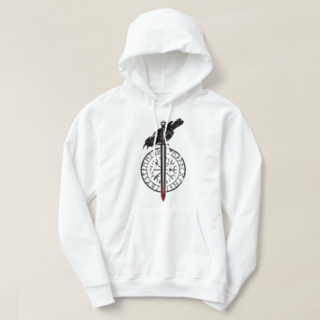 Moletom Viking Raven Sword (Frente do Design)
