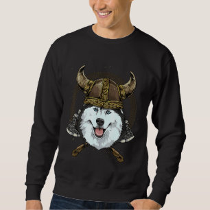 Moletom Viking Siberian Husky Dog Com Helmet Viking Mjoln