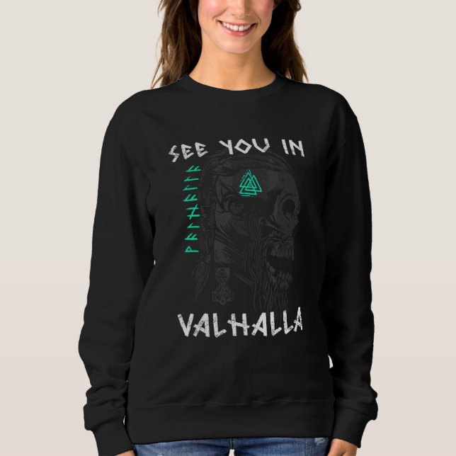 Moletom Viking Valhalla Odin Thor Martelo Schieldmaid Bers (Frente)