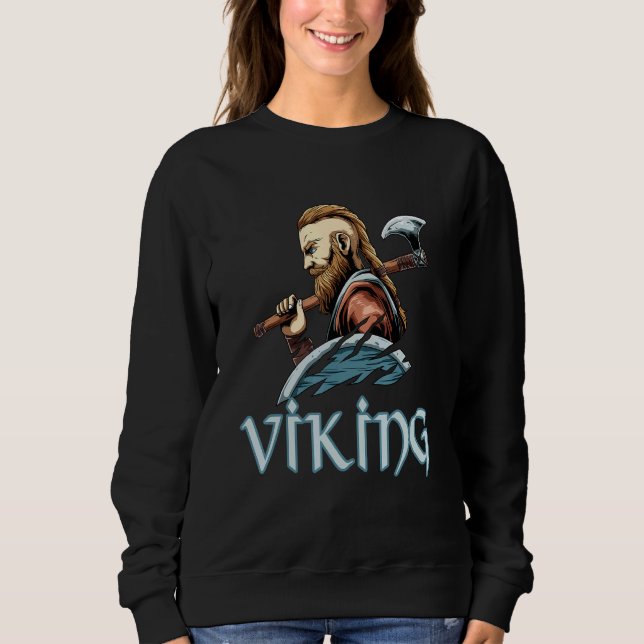 Moletom Viking Viking Valhalla Odin Para Vikings Viking (Frente)