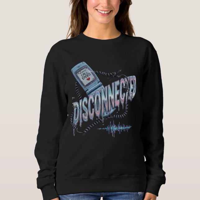 Moletom Vin melancólico de telefone flip Y2K desconectado (Frente)