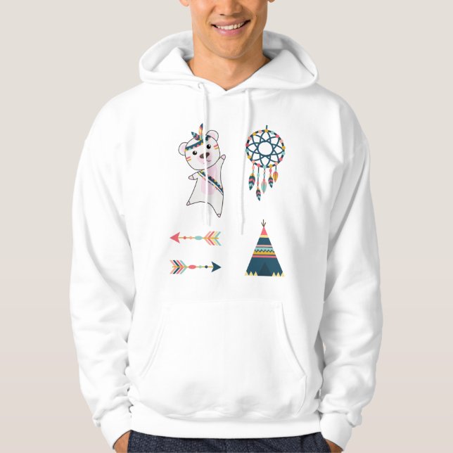 Moletom Vinheta de Urso Polar Indiano — Coleta de Sonhos (Frente)