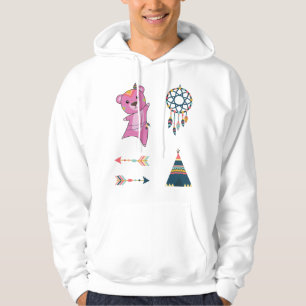 Moletom Vinheta de Urso Rosa Indiano Set Bear Dreamcatcher