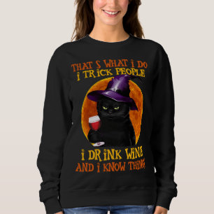Moletom Vinho de Gato Preto do Dia das Bruxas