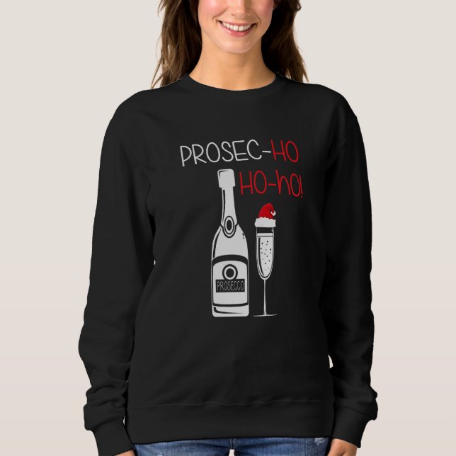 Moletom Vinho de Natal Prosecco Ho Ho Ho (Frente)