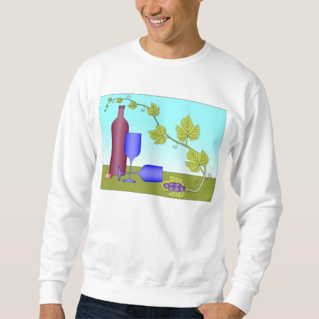 Moletom Vinho e óculos de vinho (Frente)