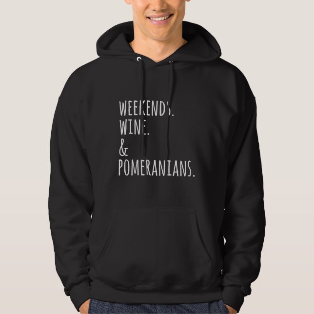 Moletom Vinho E Pomeranianos Finais De Semana (Frente)