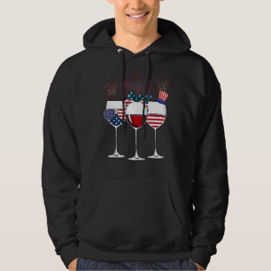 Moletom Vinho Vermelho E Azul 4 De Julho Branco E Azul
