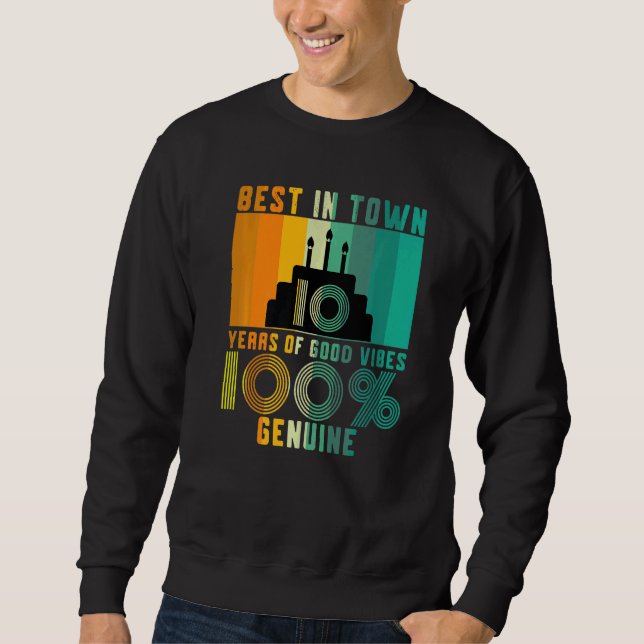 Moletom Vintage 10th Birthday Roupa Meninas 10th Bir (Frente)