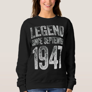 Moletom Vintage 1947 Aniversário Legenda do Nascer desde s
