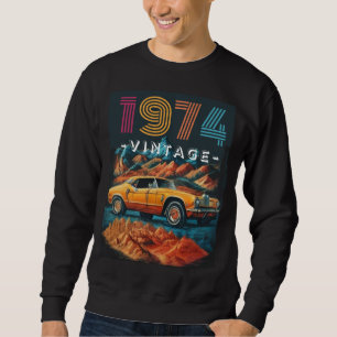 Moletom Vintage, 1974, carro legal