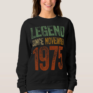 Moletom Vintage 1975 Aniversário Legenda do Nascer de nove