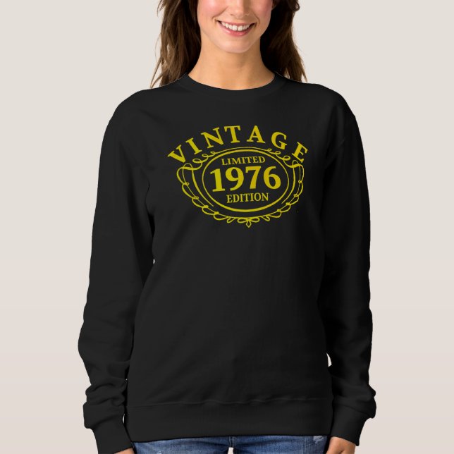 Moletom Vintage 1976 Aniversário Idea (Frente)