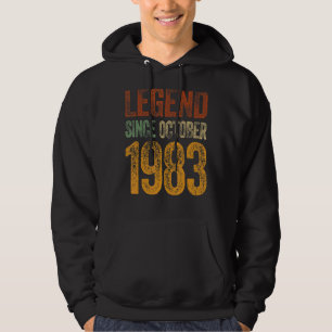 Moletom Vintage 1983 Aniversário da Legenda do Nascer desd