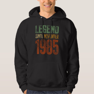 Moletom Vintage 1985 Aniversário Legenda do Nascer de nove
