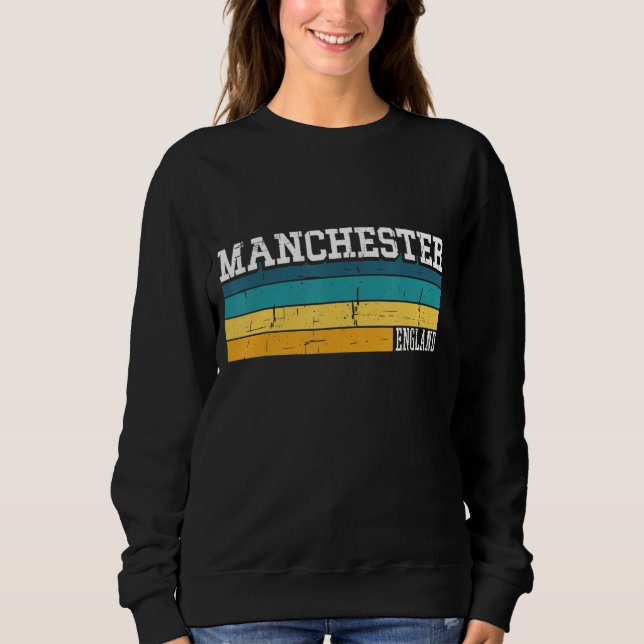 Moletom Vintage 70s 80s Style Manchester Inglaterra (Frente)
