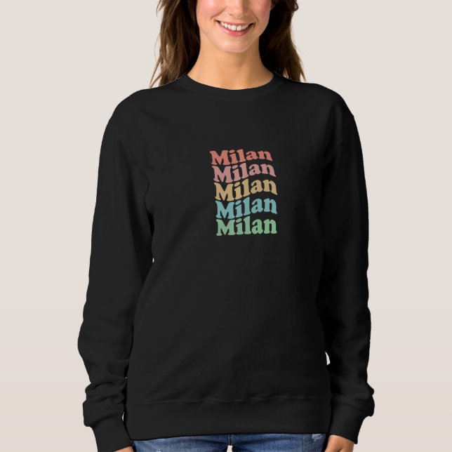 Moletom Vintage 70's Italy Hippie City  Retro Milan (Frente)