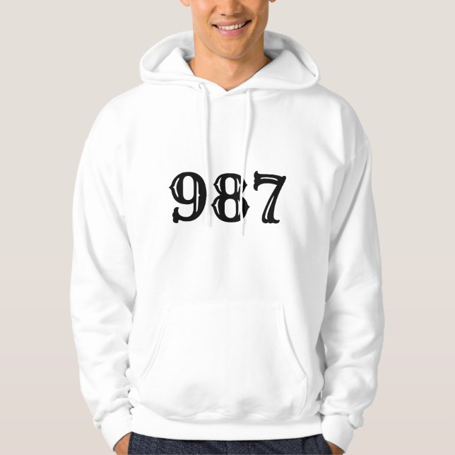 Moletom "Vintage 987 Number Graphic Tee" (Frente)