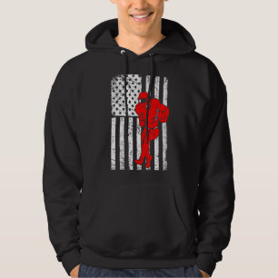 Moletom Vintage American Flag Football Team Retro 4th Ju