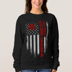 Moletom Vintage American Flag World S Okayest Welder Grand