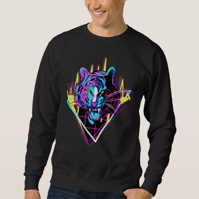 Moletom Vintage Anger Tiger Wild Cat (Frente)