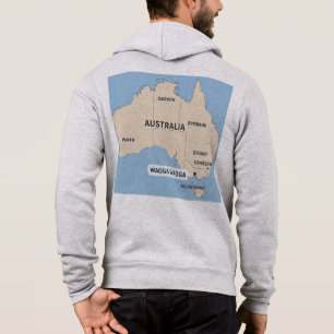 Moletom Vintage Austrália Map Hoodie   Retro Australian Ba