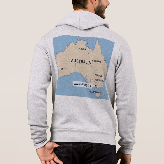Moletom Vintage Austrália Map Hoodie | Retro Australian Ba (Verso)