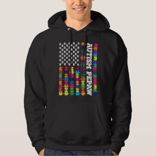 Moletom Vintage Autism Pepaw Quebra-cabeça American Fla Pa