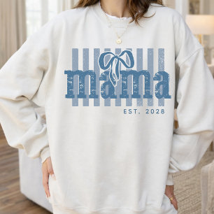 Moletom Vintage Azul Personalizado Mamãe Dia das Mães