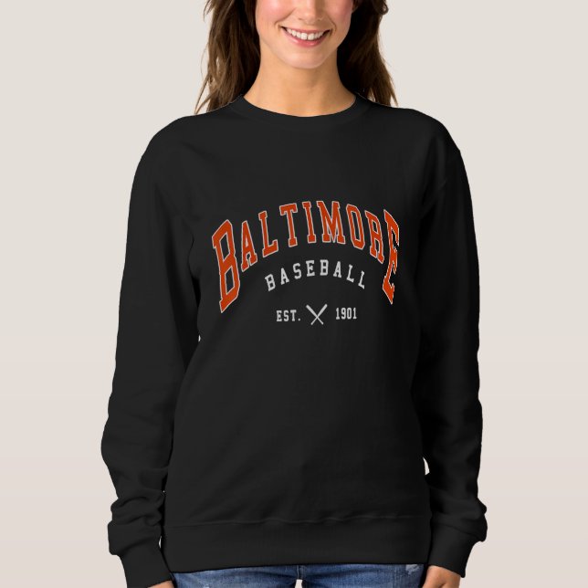 Moletom Vintage Baseball Baltimore Maryland (Frente)