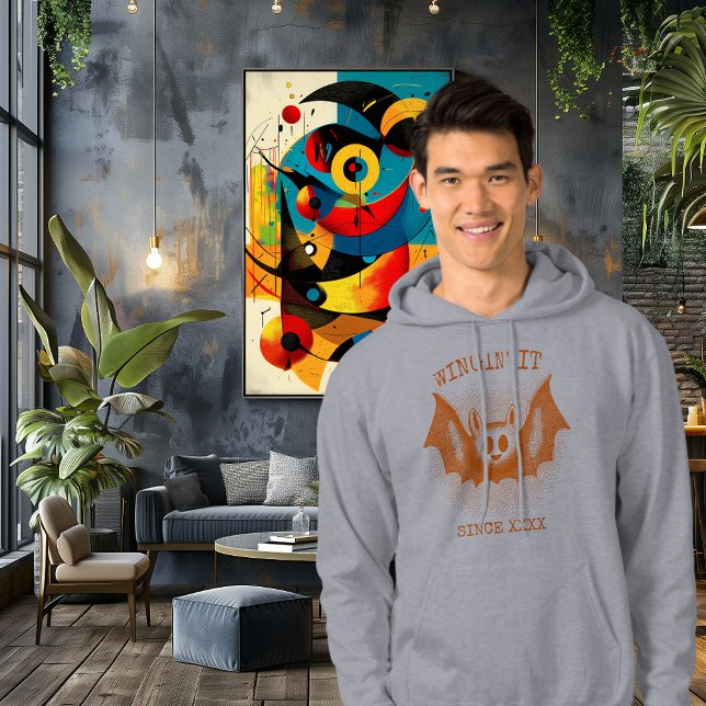 Moletom Vintage Bat - Orange Retro Halloween (Criador carregado)