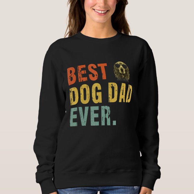Moletom Vintage Best Dog Pai Ever Cocker Spaniel (Frente)