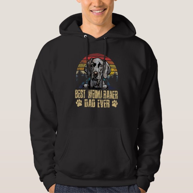 Moletom Vintage Best Weimaraner Dad Ever  Dog Dad (Frente)