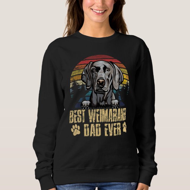 Moletom Vintage Best Weimaraner Dad Ever  Dog Dad (Frente)