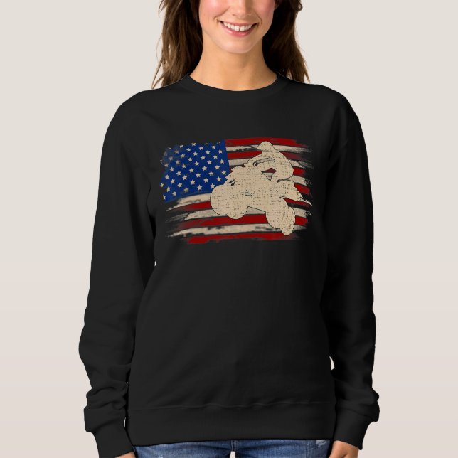 Moletom Vintage Biker American Flag Moto (Frente)