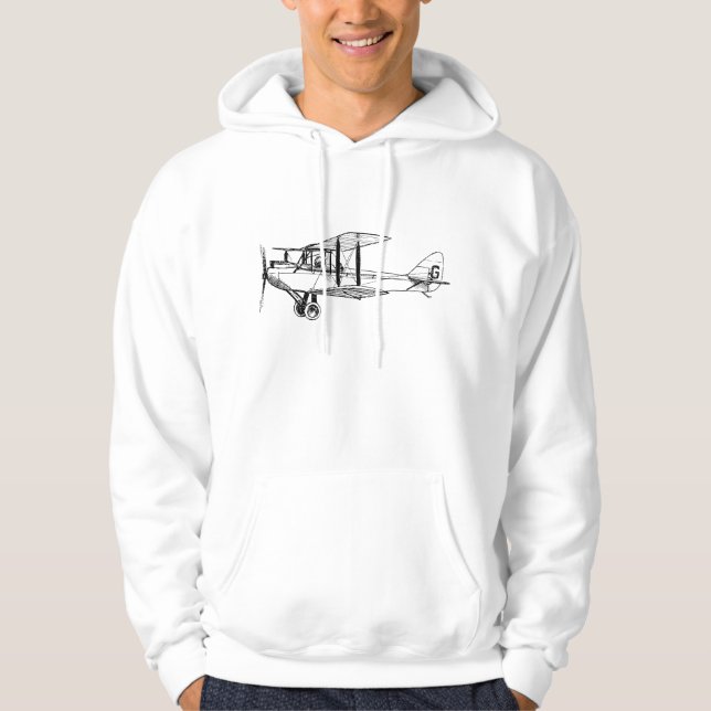 Moletom Vintage Biplane - Preto (Frente)