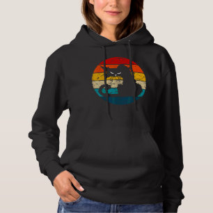 Moletom Vintage Black Cat Retro Style Vintage Cat 1