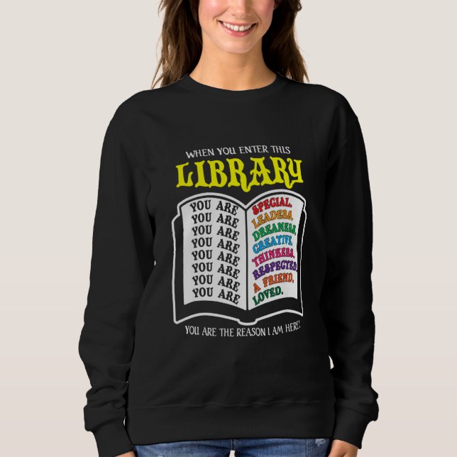 Moletom Vintage Book Bookaholic Bookworms Reading Library  (Frente)