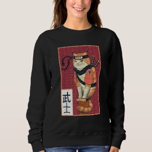 Moletom Vintage Catzilla Antigo Gato Japonês Art Ninja Ca