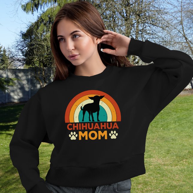 Moletom Vintage Chihuahua Dog Mãe Sunset (Criador carregado)