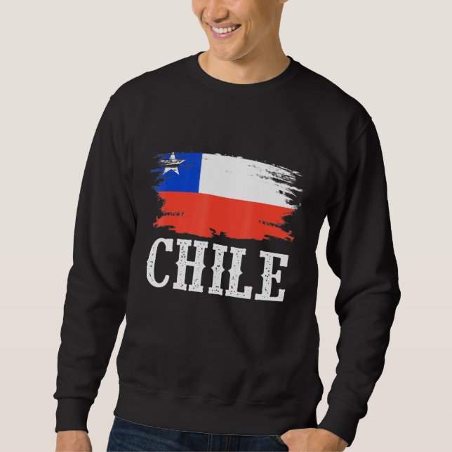 Moletom Vintage Chile Flag I Love Chile (Frente)