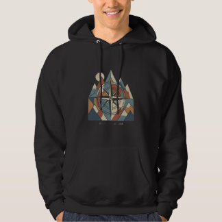 Moletom Vintage Compass Mountain Adventure Hoodie
