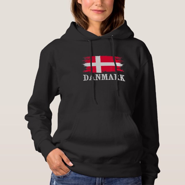 Moletom Vintage Danmark Flag I Love Danmark (Frente)