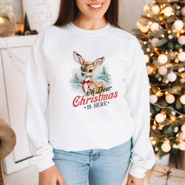 Moletom Vintage Deer Christmas (Criador carregado)