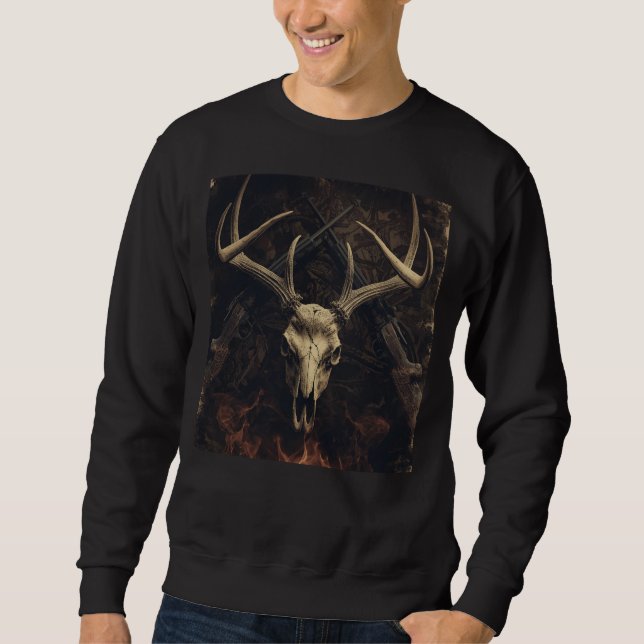 Moletom Vintage Deer Skull Camo Hunting (Frente)