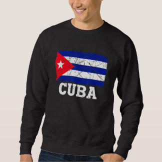 Moletom Vintage desolada Retro Cuba Flag Patriótico