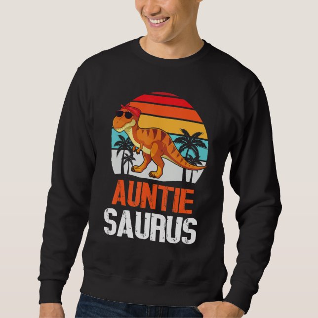 Moletom Vintage Dinosaur Dancing Happy Mother Father Aunti (Frente)