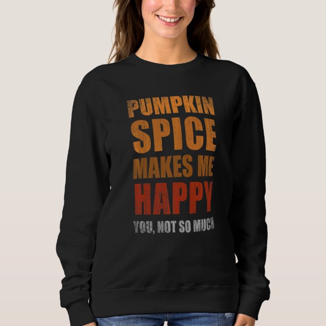 Moletom Vintage Distressed Autumn Happiness Pumpkin Vibes  (Frente)