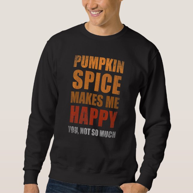 Moletom Vintage Distressed Autumn Happiness Pumpkin Vibes  (Frente)